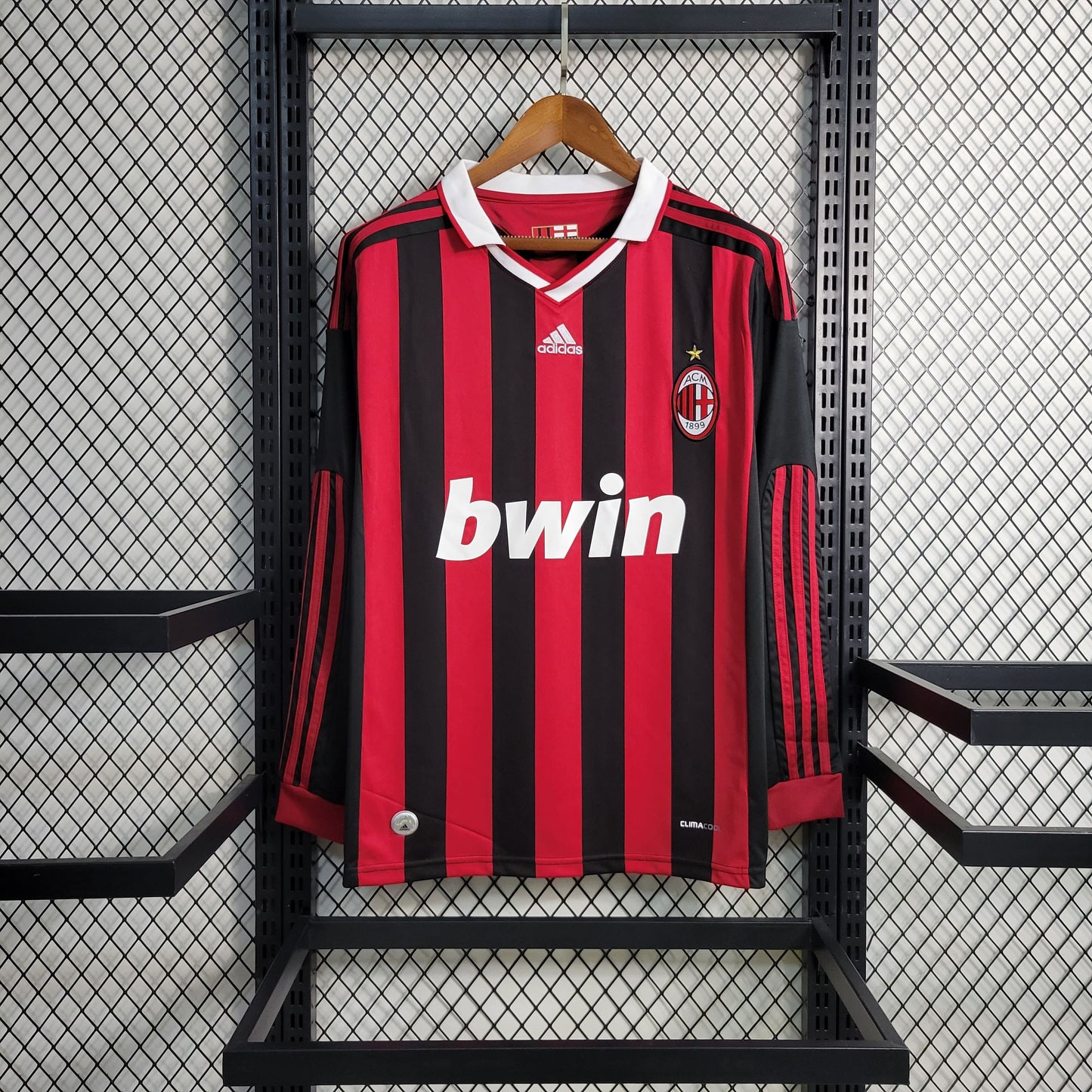 Camisa Milan Home 2009/10 - Versão Retrô Manga Longa