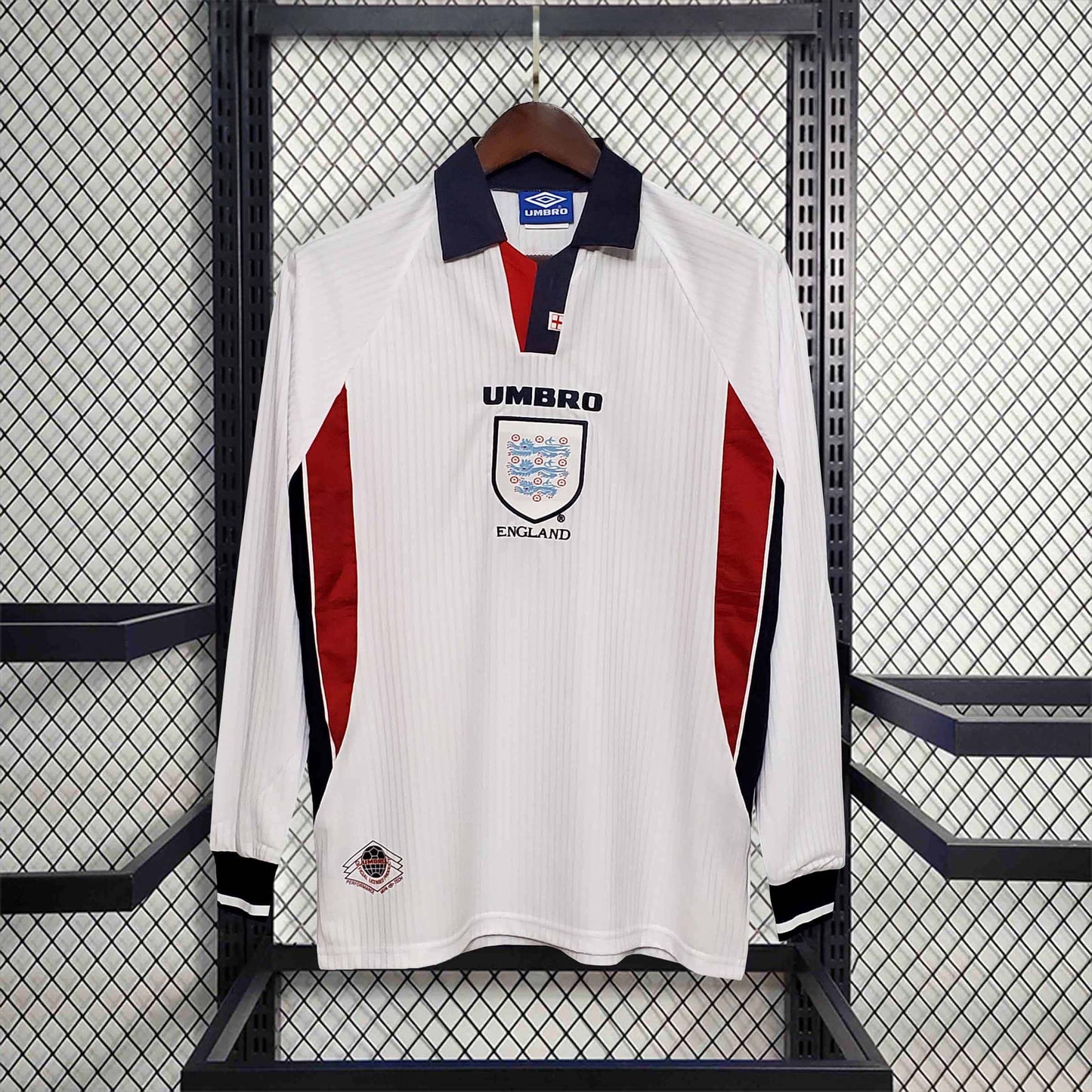 Camisa Inglaterra 98 - Versão Retrô Manga Longa